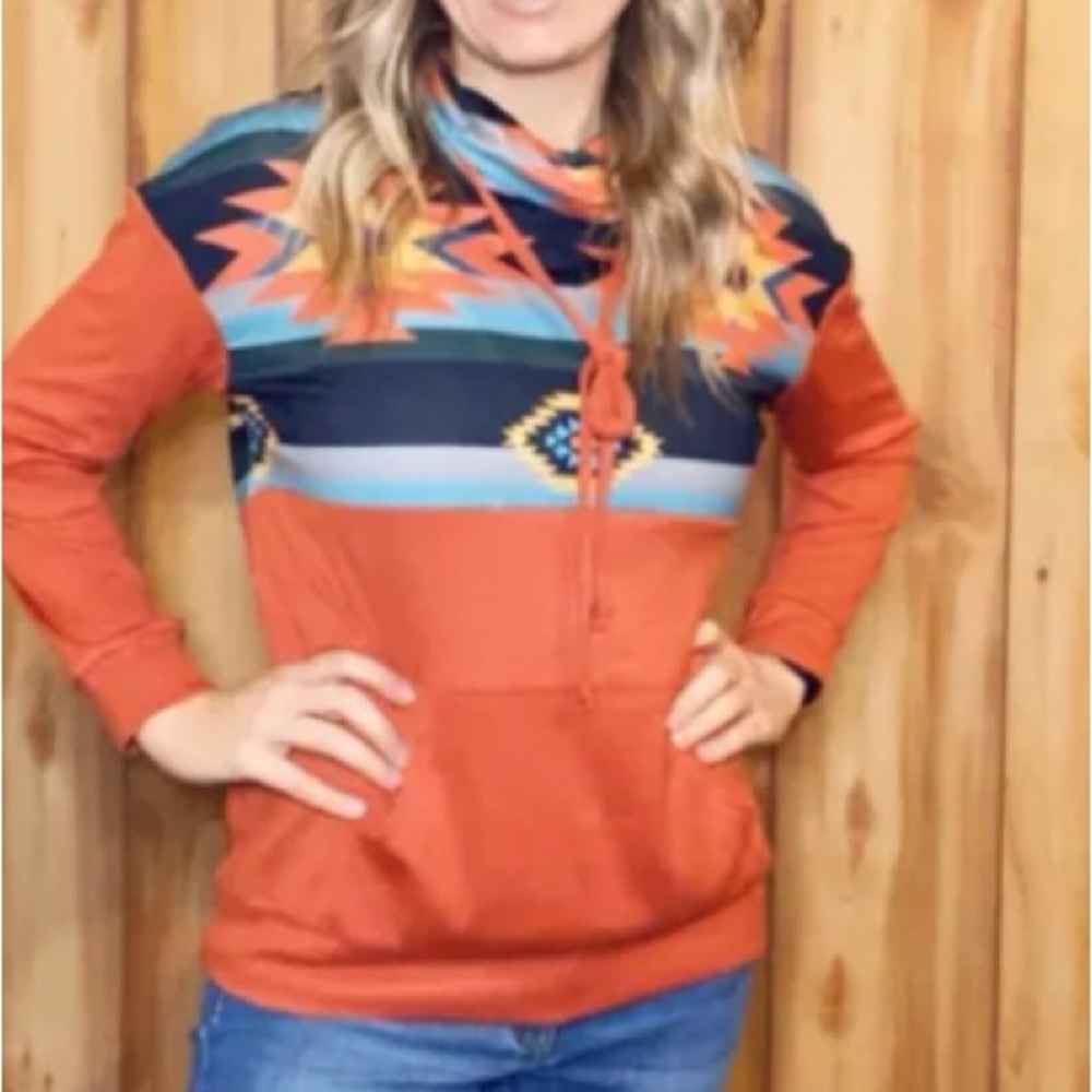 BOUTIQUE Aztec Cowl Pullover NEW!